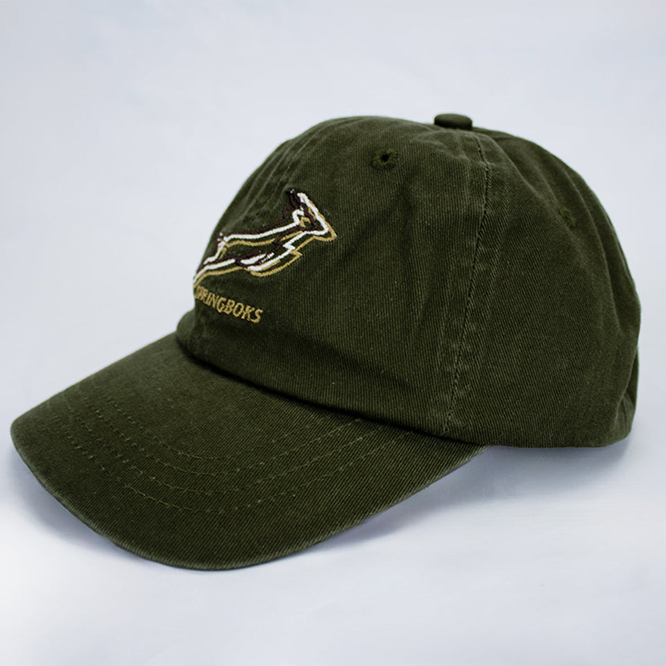 Springboks Triple Bok Dad Cap-Military Olive