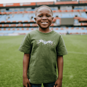 Springboks Graffiti Kids Crew Tee-Military Olive