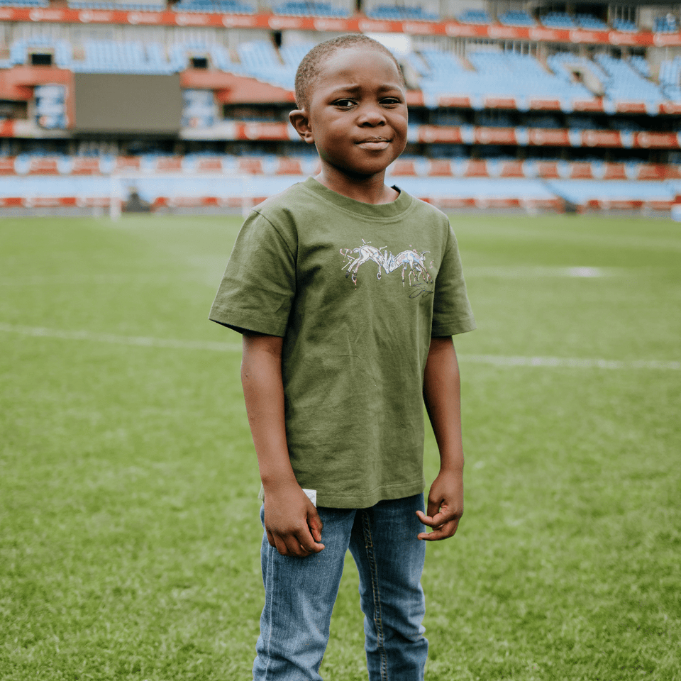Springboks Graffiti Kids Crew Tee-Military Olive