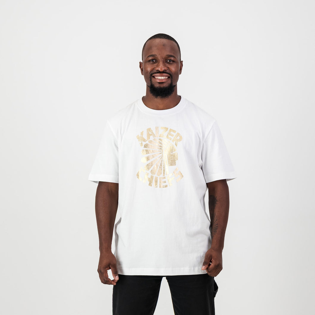 Kaizer Chiefs Vintage Regular Crew Tee-White