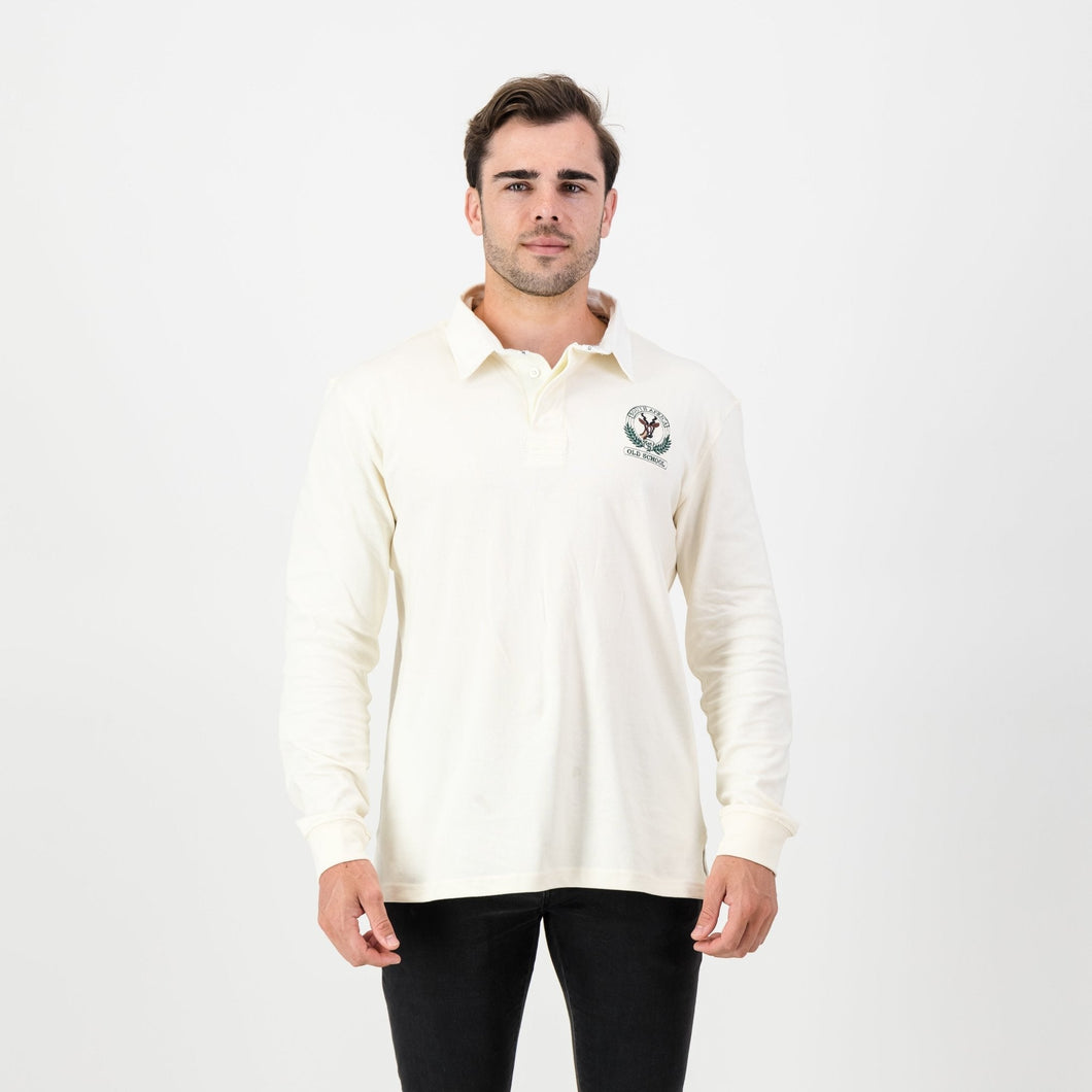 SA Supporters Badge LS Rugby Jersey-Ivory
