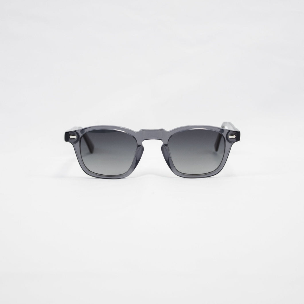 Old School Square Sunglasses-Charcoal