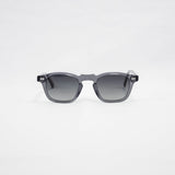Old School Square Sunglasses-Charcoal