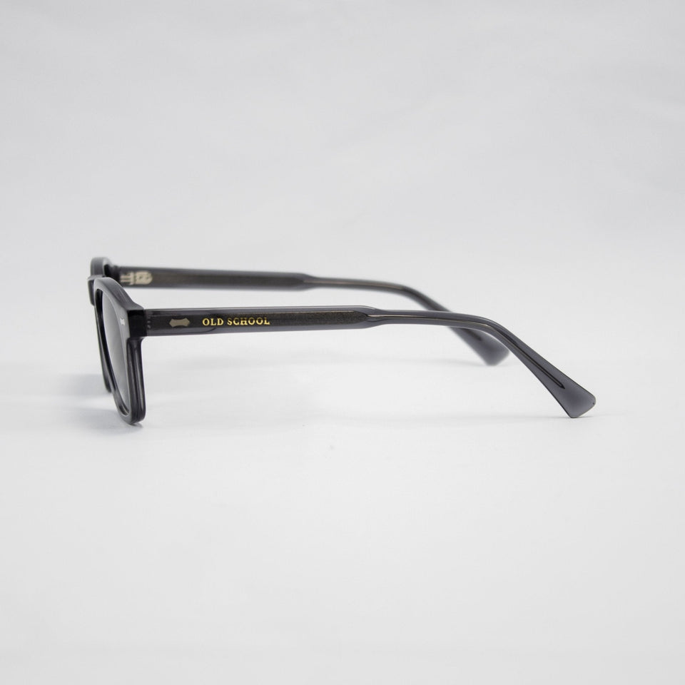 Old School Square Sunglasses-Charcoal