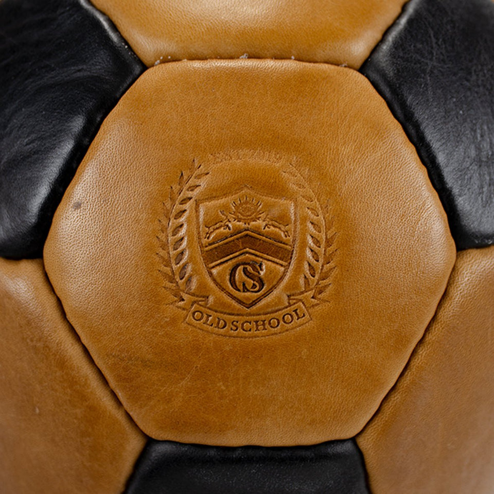 Old School Two Tone Soccer Ball-Black
