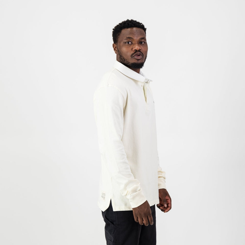 Old School Word OS LS Rugby Jersey-Ivory