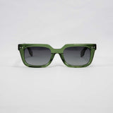 Old School Rectangle Sunglasses-Green