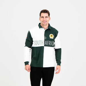 SA Supporters Quartered LS Rugby Jersey-OS Green