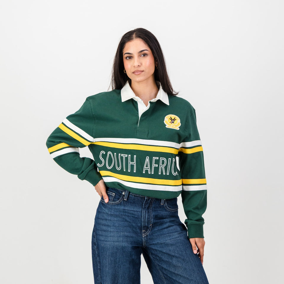 SA Supporters Mid Field LS Rugby Jersey-OS Green