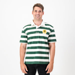 SA Supporters 4X4 Stripe SS Rugby Jersey-Cloud Dancer
