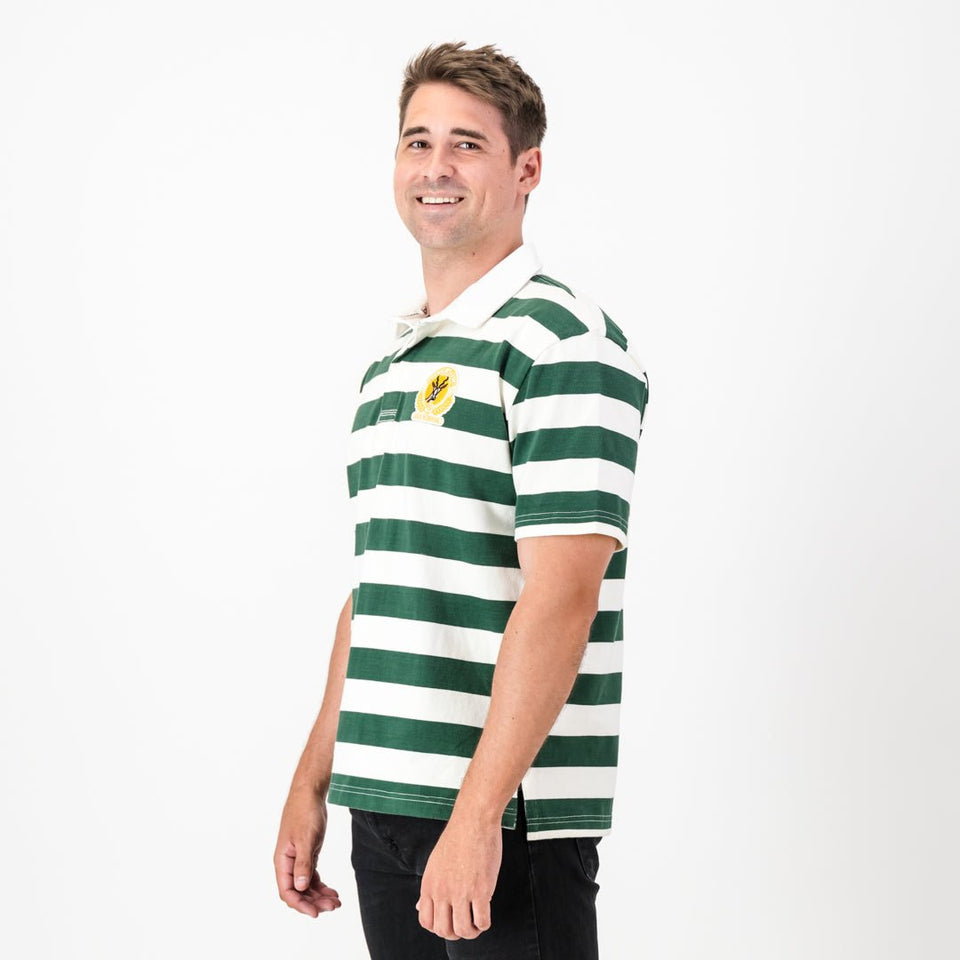 SA Supporters 4X4 Stripe SS Rugby Jersey-Cloud Dancer