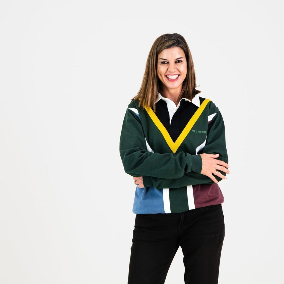 SA Supporters Flag LS Rugby Jersey-OS Green