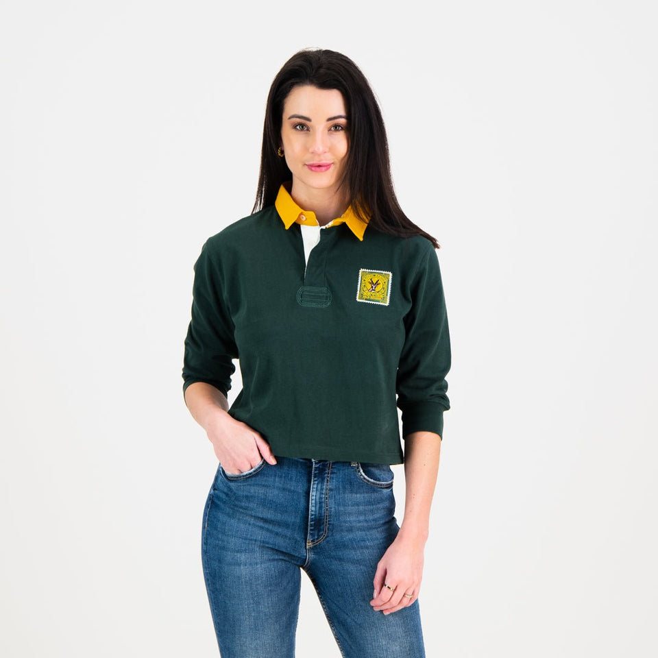SA Supporters Classic 3/4 Crop Rugby Jersey-OS Green