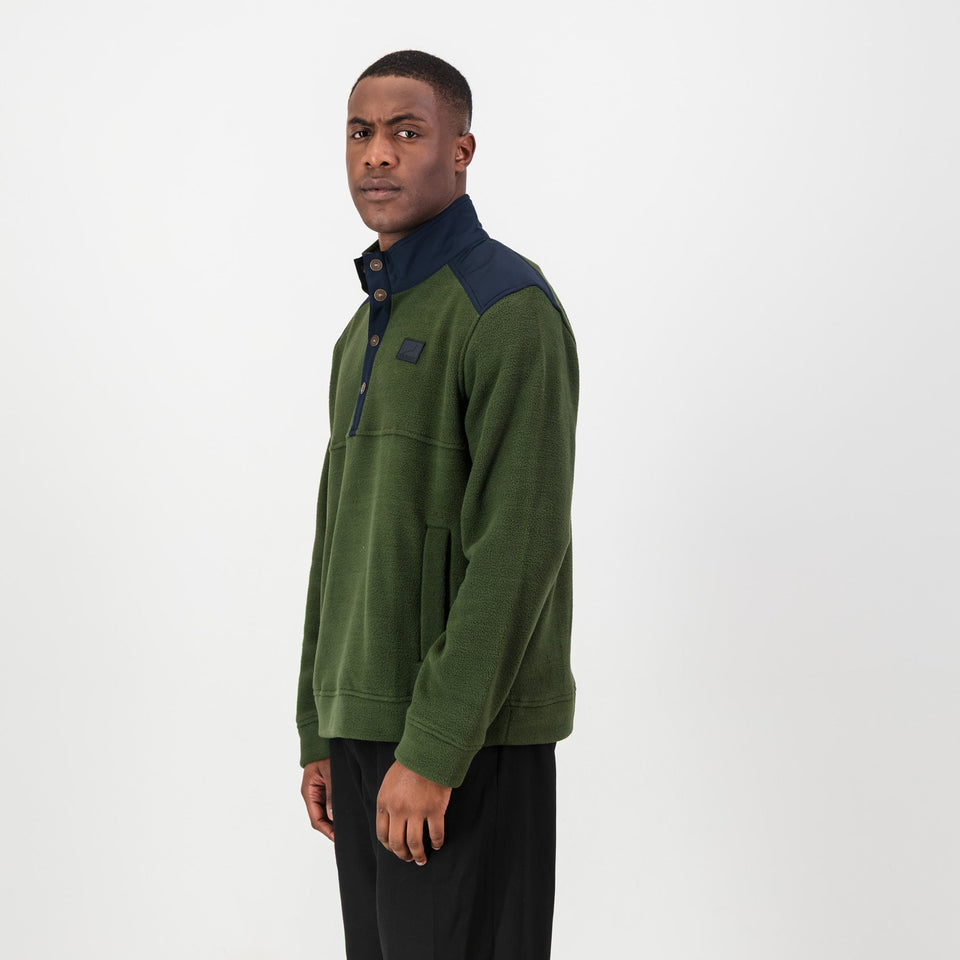 Springboks Fleece Quarter Button Pullover