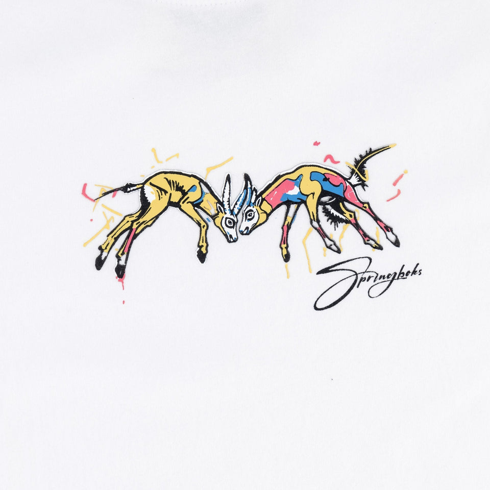 Springboks Graffiti Regular Crew Tee-White