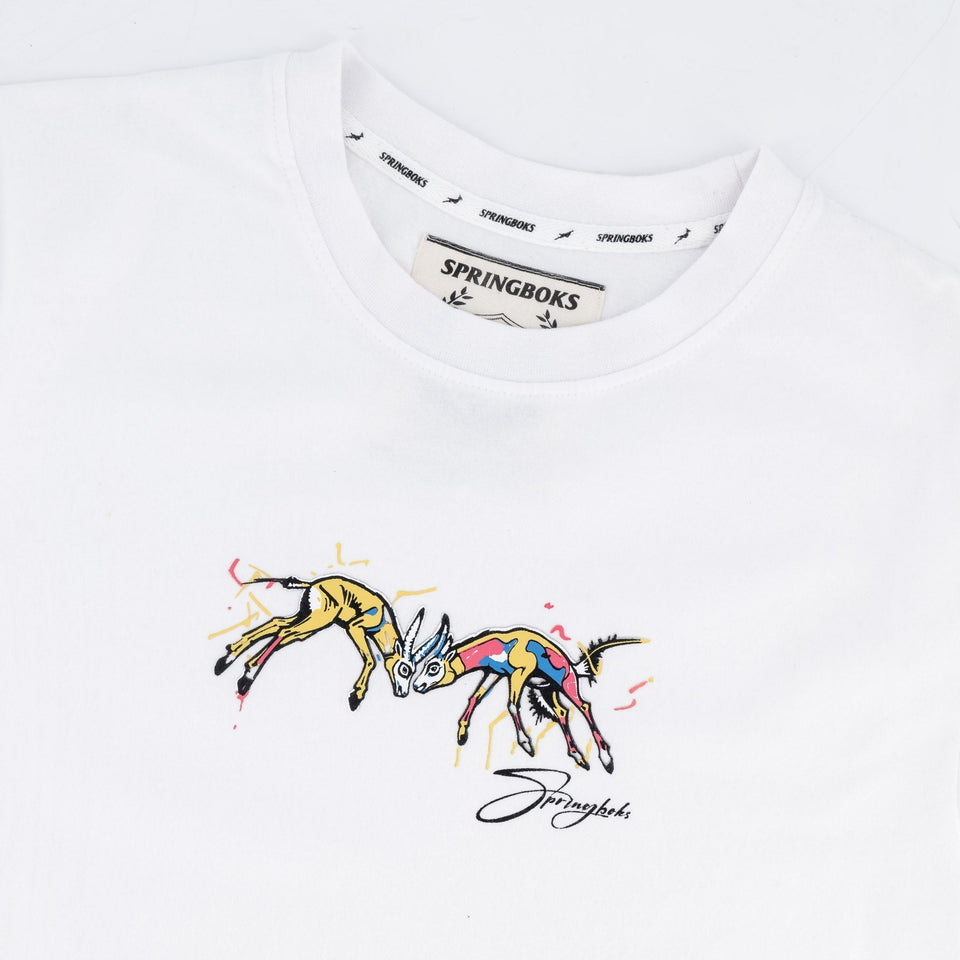 Springboks Graffiti Regular Crew Tee-White