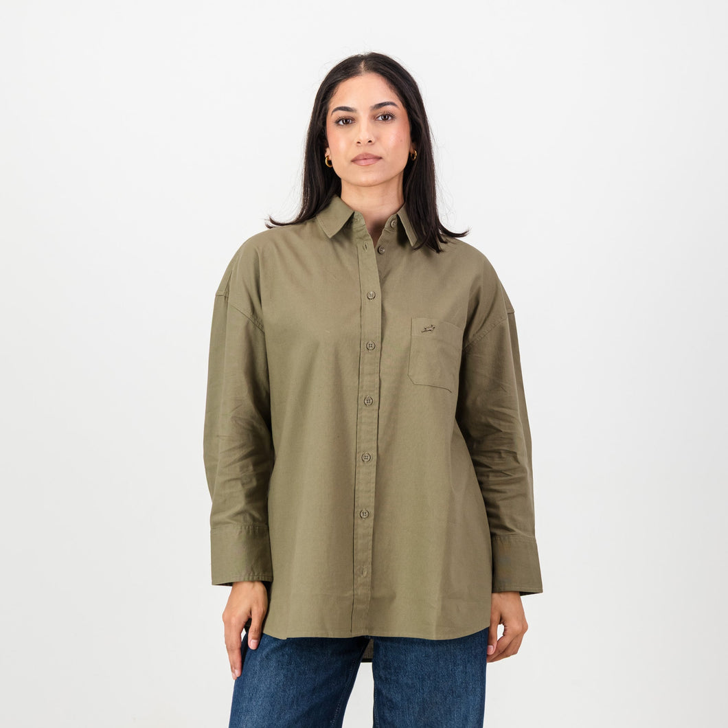 Springboks Ladies Oxford Shirt-Taupe