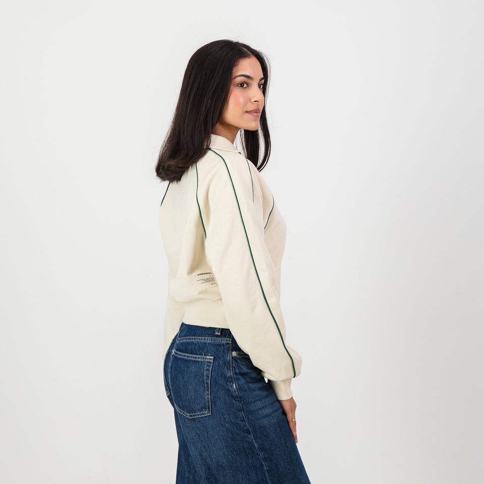 Springboks Ladies Piped Zip Through Sweat-Ivory