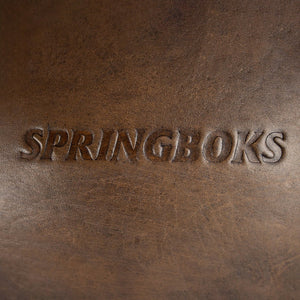 Springboks Leather Rugby Ball-Dark Brown