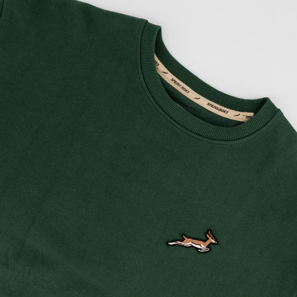 Springboks Nat Badge Crew Neck Sweat-OS Green