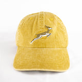 Springboks Natural Emb Dad Cap-Mustard