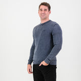 Springboks Overdyed Crew Neck Knit-Navy