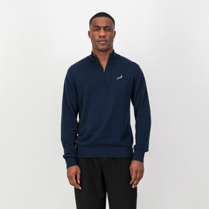 Springboks Quarter Zip Knit-Navy