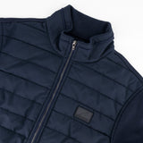Springboks Quilted Knit Shell Jacket-Navy