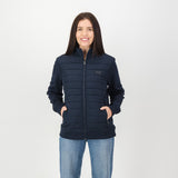 Springboks Quilted Knit Shell Jacket-Navy