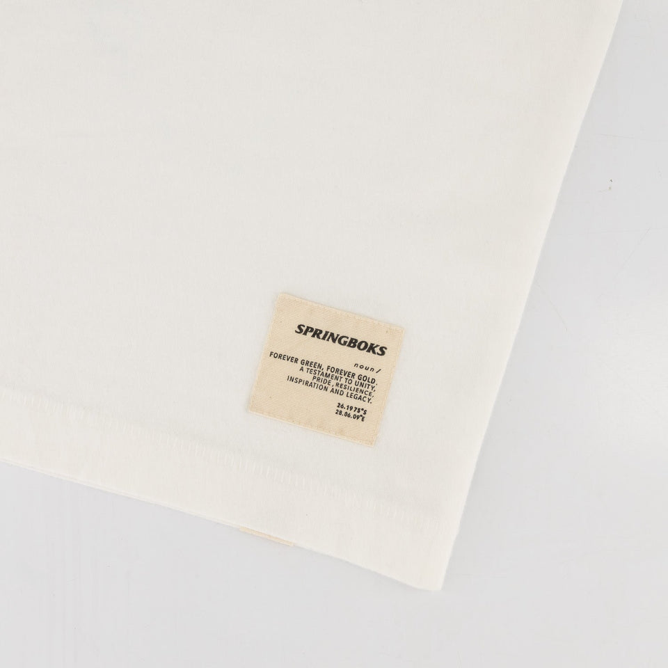 Springboks Shield Badge Regular Crew Tee - White