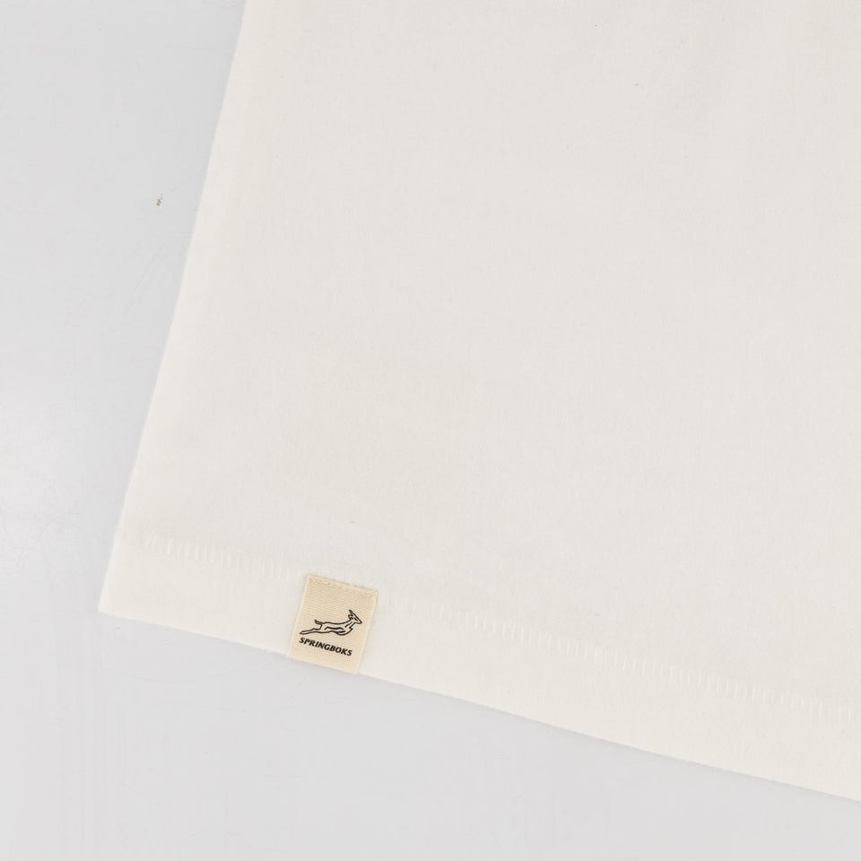 Springboks Shield Badge Regular Crew Tee - White