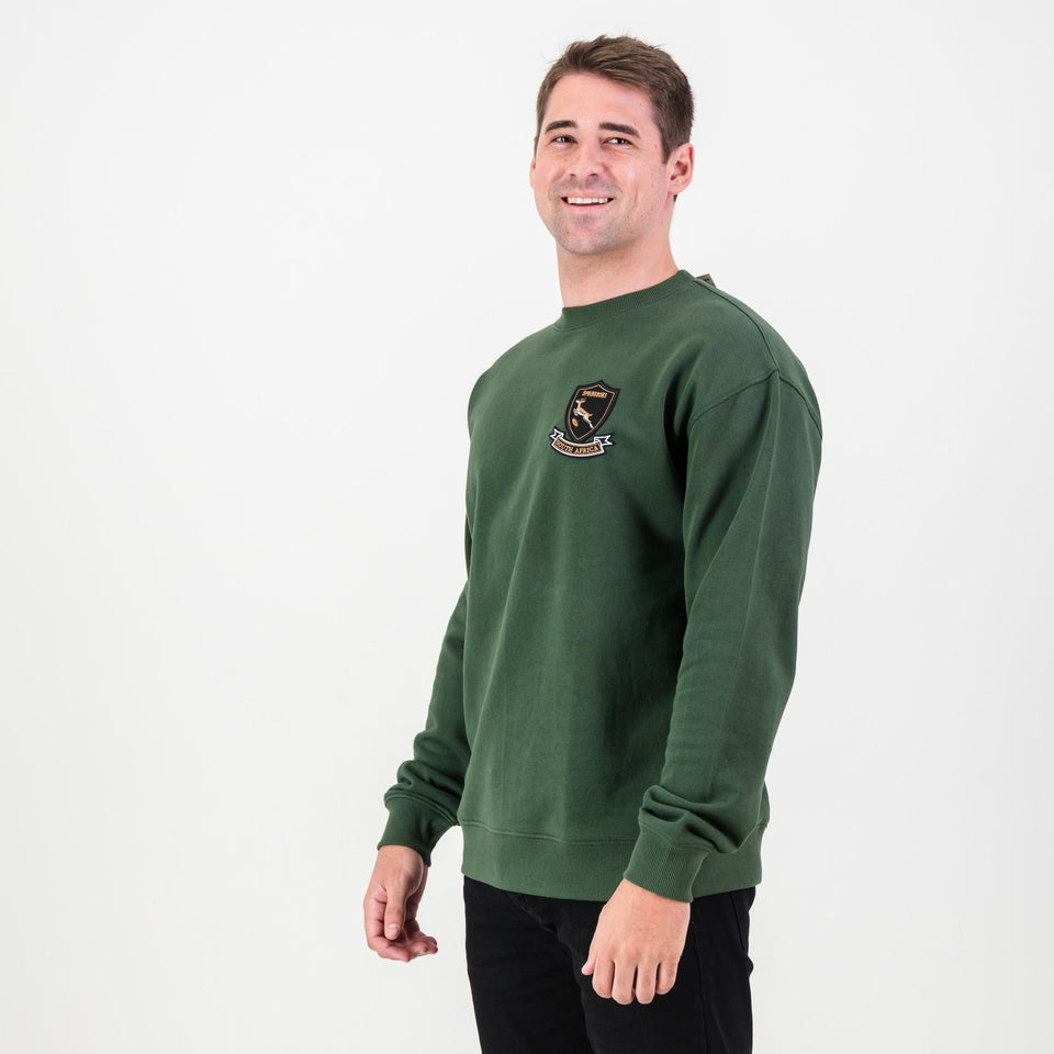 Springboks Shield Crew Sweat - OS Green