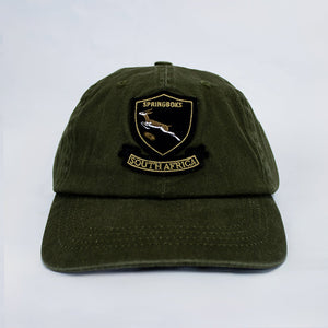 Springboks Shield Dad Cap-Military Olive