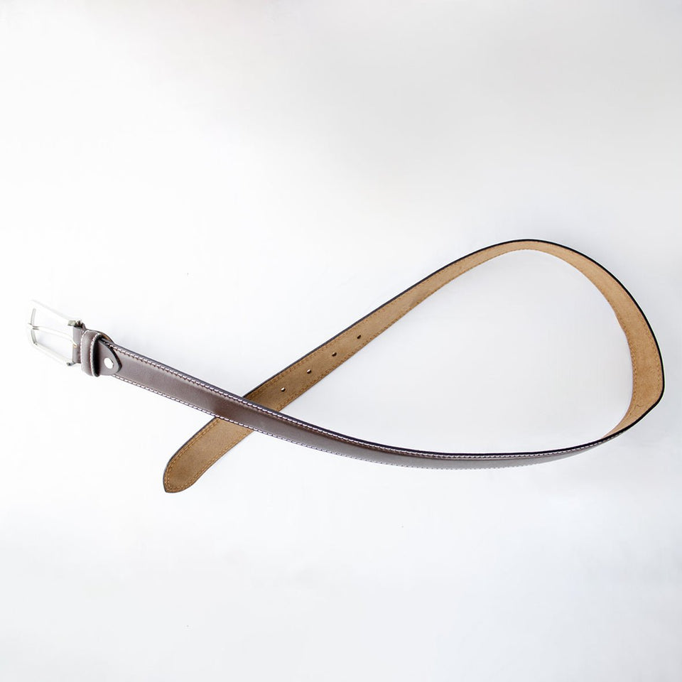 Springboks Single Contrast Stitch Belt-Dark Brown