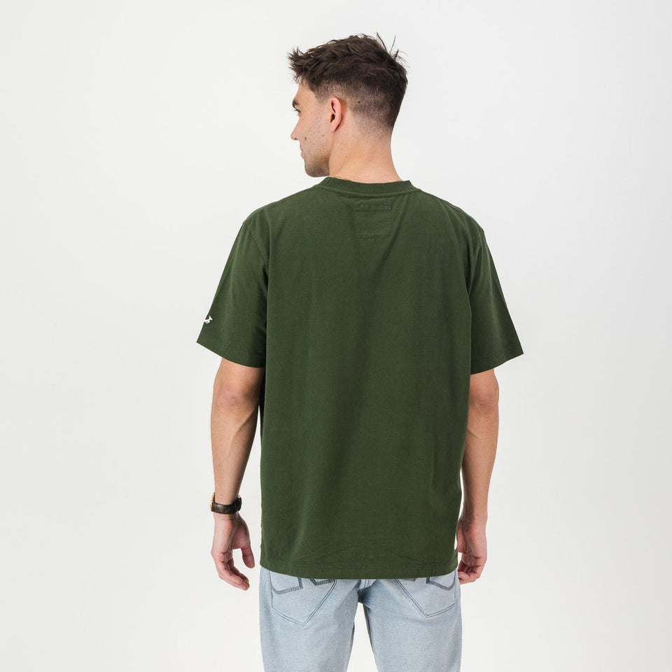 Springboks SML EMB Bok Regular Crew Tee-OS Green