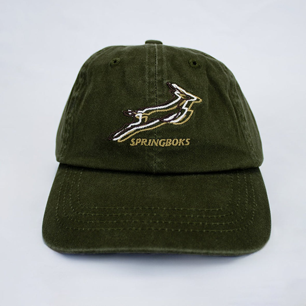 Springboks Triple Bok Dad Cap-Military Olive