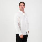 Springboks Tailored LS Oxford Shirt-White