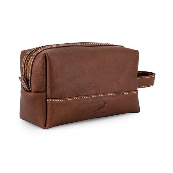 Springboks Toiletry Bag-Dark Brown
