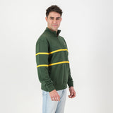 Springboks Twill Hoop Quarter Zip Sweat - OS Green