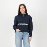 Springboks Word Quarter Zip Sweat-Navy
