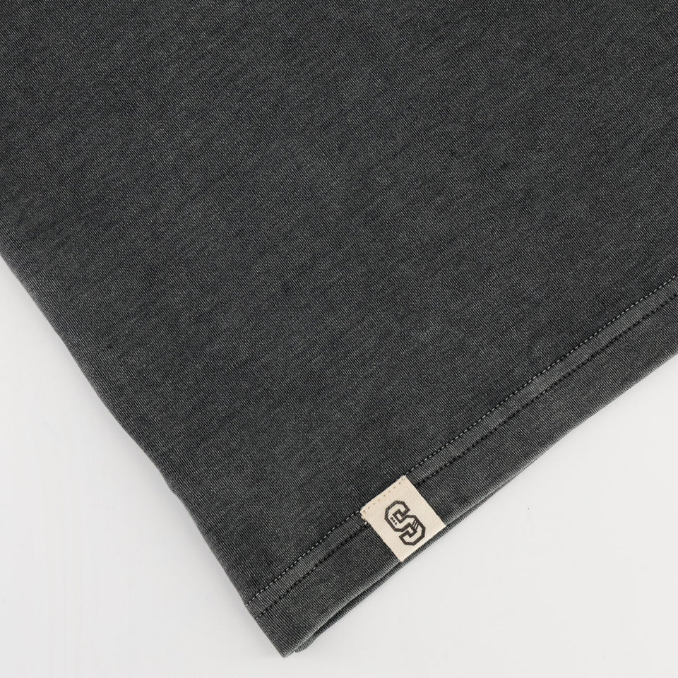 Stillknocks Acid Wash Boxy Crew Tee- Turb Grey