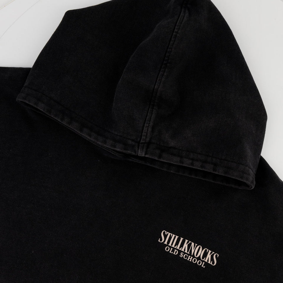Stillknocks Acid Wash Hoodie Sweat- Black