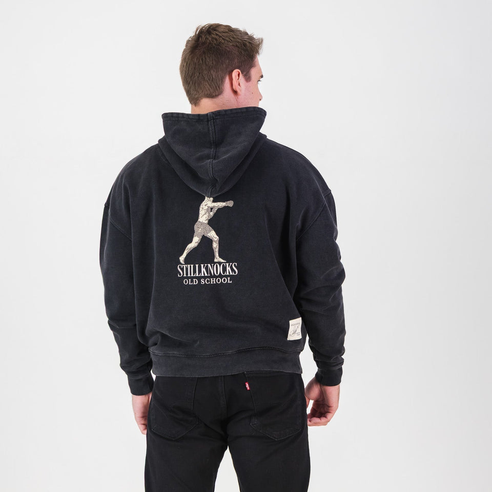 Stillknocks Acid Wash Hoodie Sweat- Black