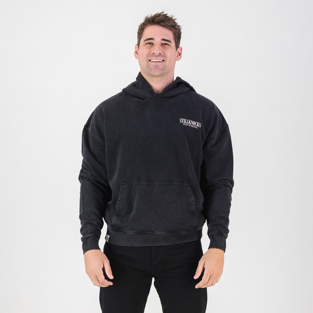 Stillknocks Acid Wash Hoodie Sweat- Black