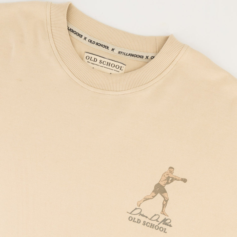 Stillknocks Small Logo Boxy Crew Tee- Ivory