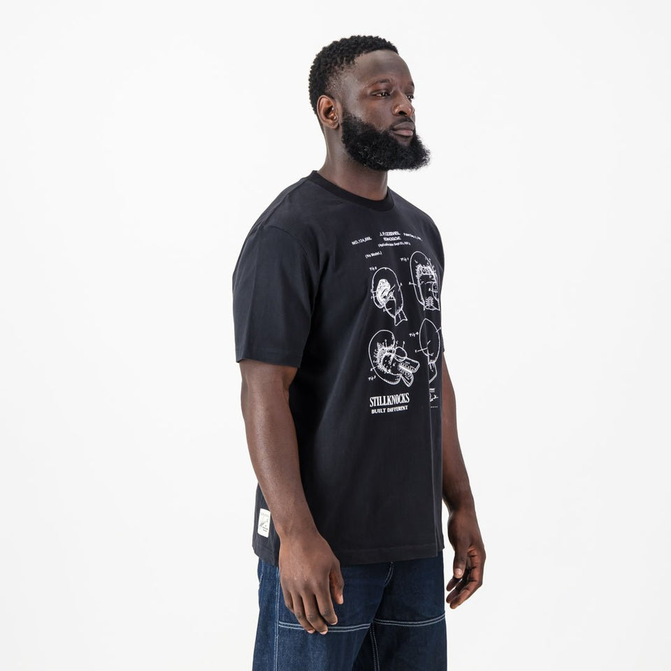 Stillknocks Technical Regular Crew Tee-Black