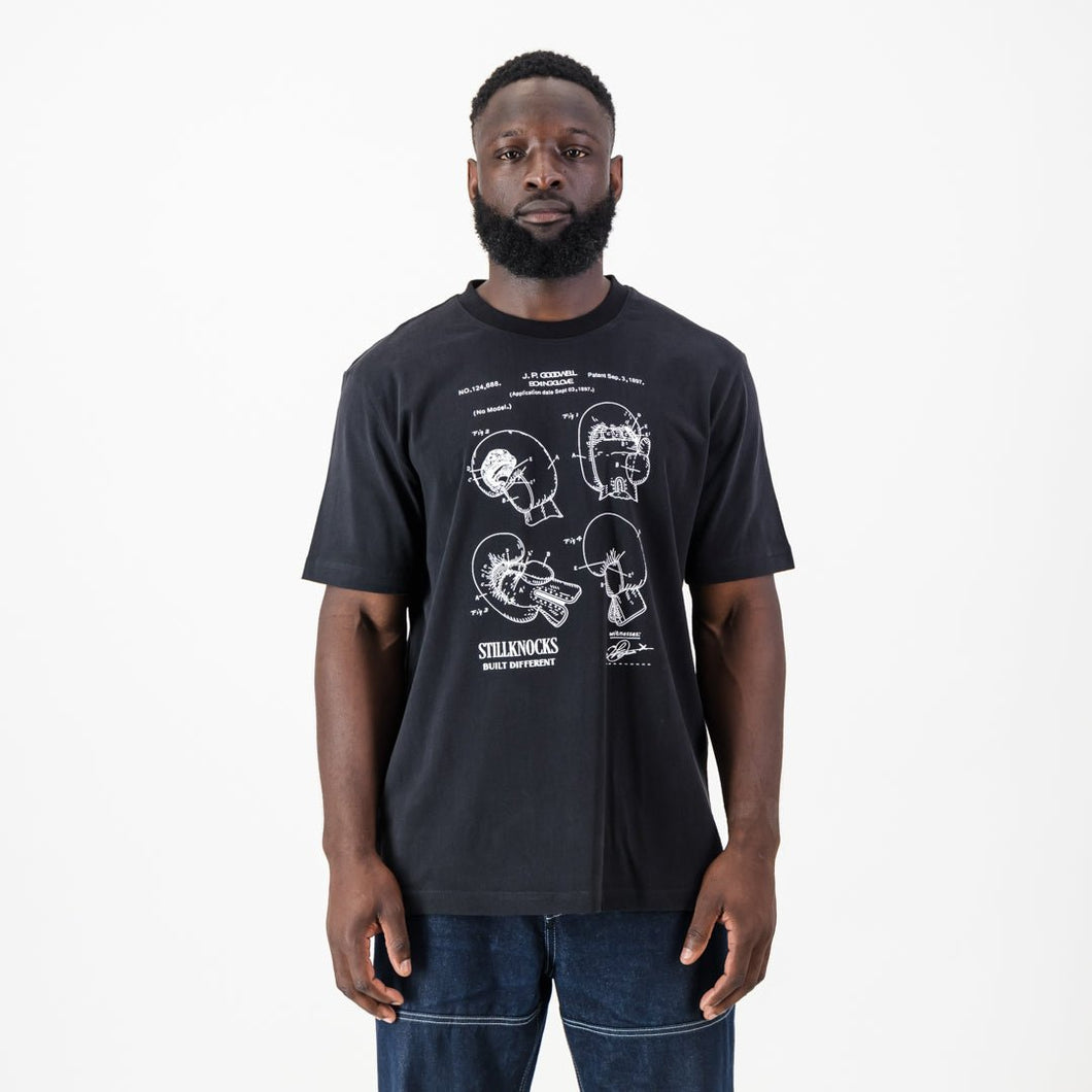 Stillknocks Technical Regular Crew Tee-Black