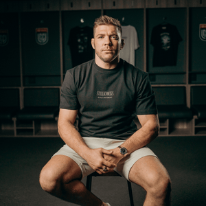 Stillknocks Graphic Boxy Crew Tee Old-Black