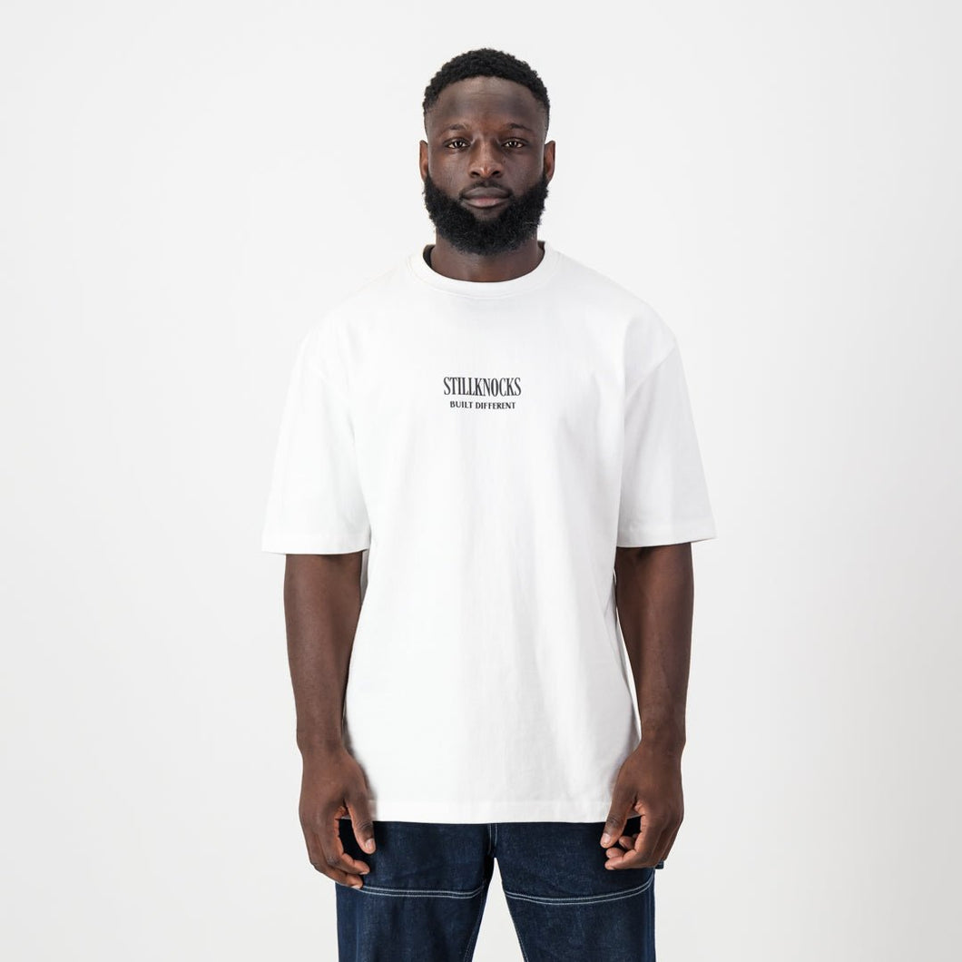 Stillknocks Graphic Boxy Crew Tee Old-White